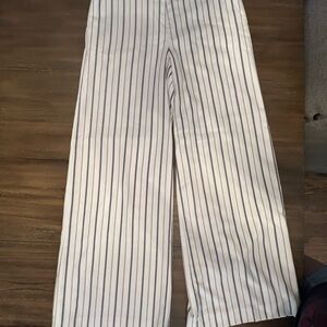 ANTONIO MELANI Cream and Brown Striped Pants